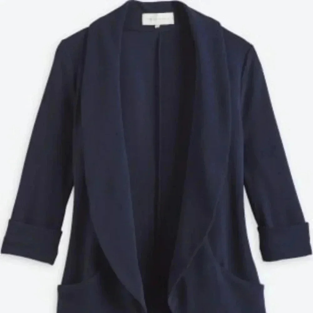 FrenchMauve Melanie Knit Tunic Blazer Navy XL